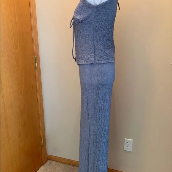 #189 NWT, Adorable See You Monday Blue Knit Skirt Set - Picture 4 of 11